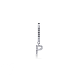 Pendentif personnalisé lettre  A en or blanc 750 et diamants