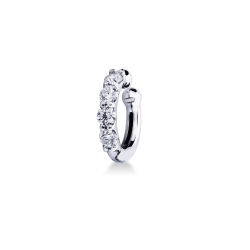 Earcuff en or blanc 18 carats incrusté de diamants ct. 0,37