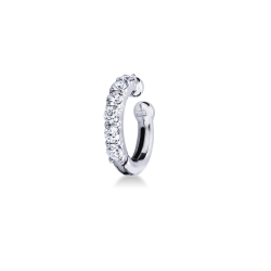 Earcuff en or blanc 18 carats incrustée de diamant ct. 0.30
