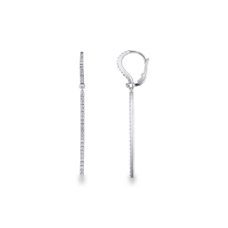Boucles d’oreilles en or blanc 18 carats diamants