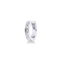 Créole unique avec diamants en or blanc 18 carats