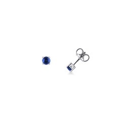 Boucles en or blanc 750 avec saphirs bleus