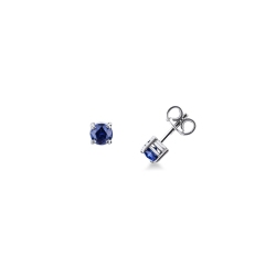 Boucles d'oreilles avec saphirs bleus