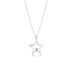 Collier avec pendentif étoile et diamant