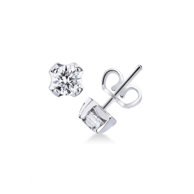 Puces en diamants en or blanc 18k