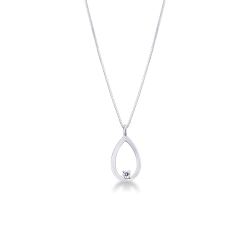 Collier or 18k avec pendentif et diamants