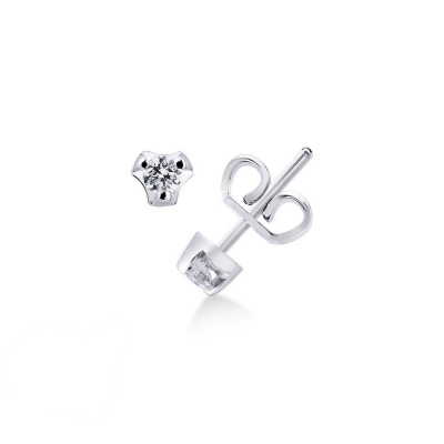 Boucles d'oreilles diamants 0.08k  en or blanc