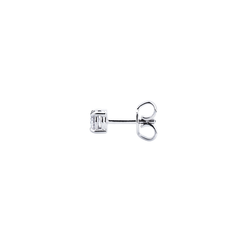 Mono boucle d'oreille en or blanc 18 carats avec diamant, 0,15 ct Mono boucle d'oreille en or blanc 18 carats avec diamant, 0,15 ct