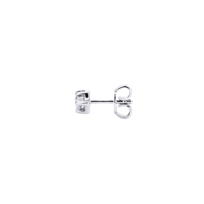 Mono boucle d'oreille en or blanc 18 carats avec un diamant