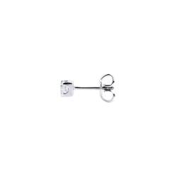 Boucle d'oreille or blanc individuelle et diamant  2
