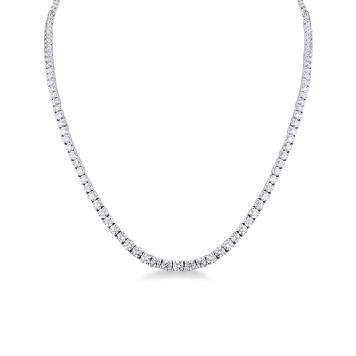 Collier tennis en or blanc 18k avec diamants
