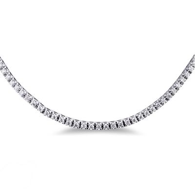 Collier tennis en or blanc 18 carats avec diamants