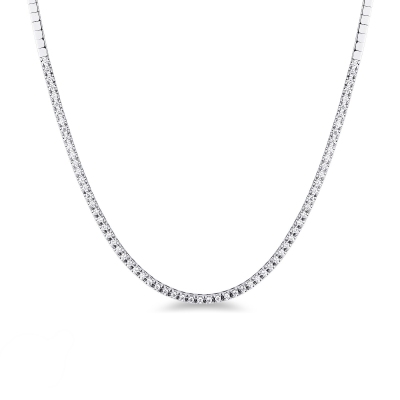 Collier tennis diamants 2.40 carats en or blanc 18k