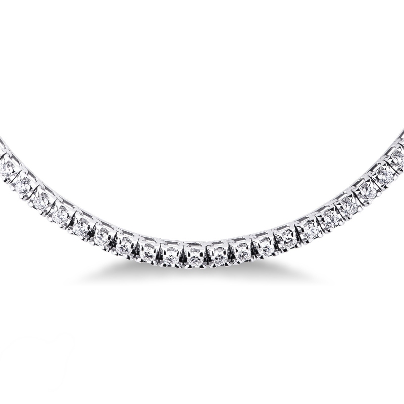 Rivière de diamants collier or blanc 750 Rivière de diamants collier or blanc 750