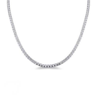 Rivière de diamants collier or blanc 750