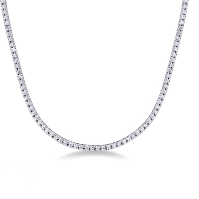 Collier rivière en or blanc 18k avec diamants