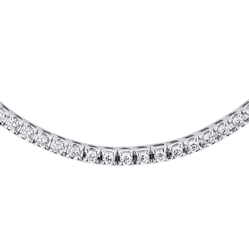 Collier rivière en or blanc 750 avec diamants Collier rivière en or blanc 750 avec diamants