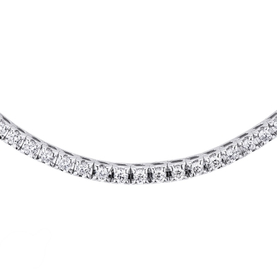 Collier rivière en or blanc 750 avec diamants