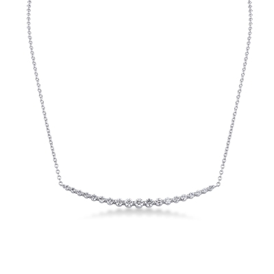 Collier ras du cou en Or 750 avec maillon diamant
