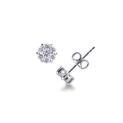 Boucles d’oreilles élégantes en or 18k avec diamants ct. 0,86