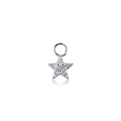 Charm en forme d'étoile en or blanc 18 carats