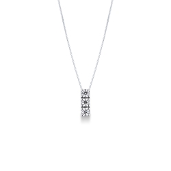 Collier trilogy en or blanc 18k