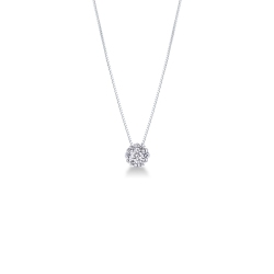 Collier illusion en or blanc 750 avec diamants