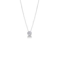 Collier raffiné en or blanc 18k avec des diamants