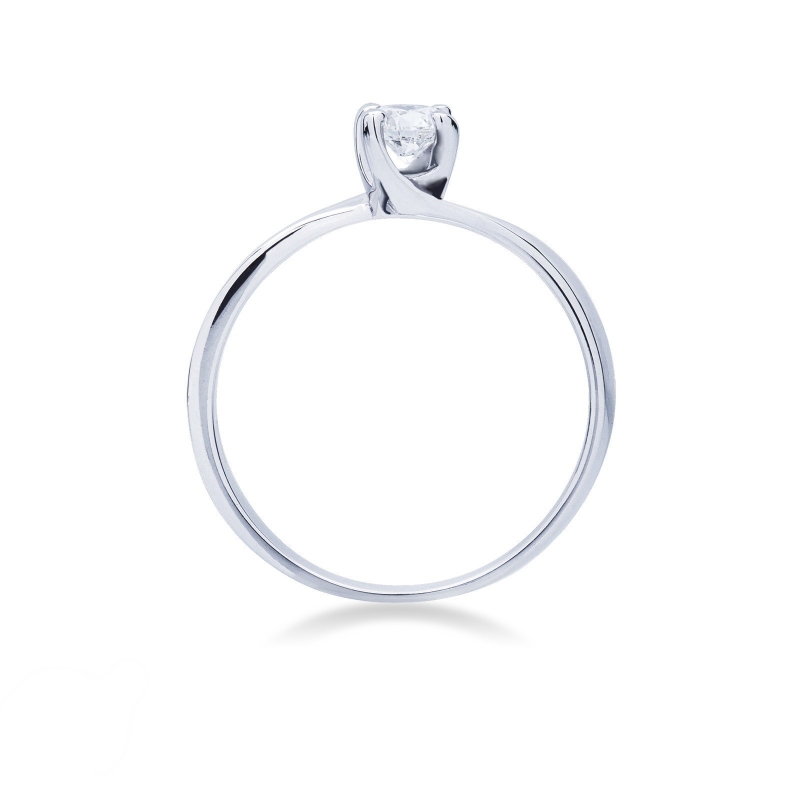 Bague solitaire avec un diamant 0.25 ct en or blanc 18k Bague solitaire avec un diamant 0.25 ct en or blanc 18k