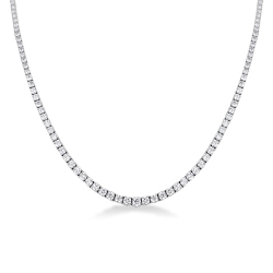 Collier tennis en or blanc 18k avec diamants 