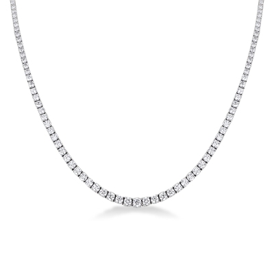 Collier tennis en or blanc 18k avec diamants 