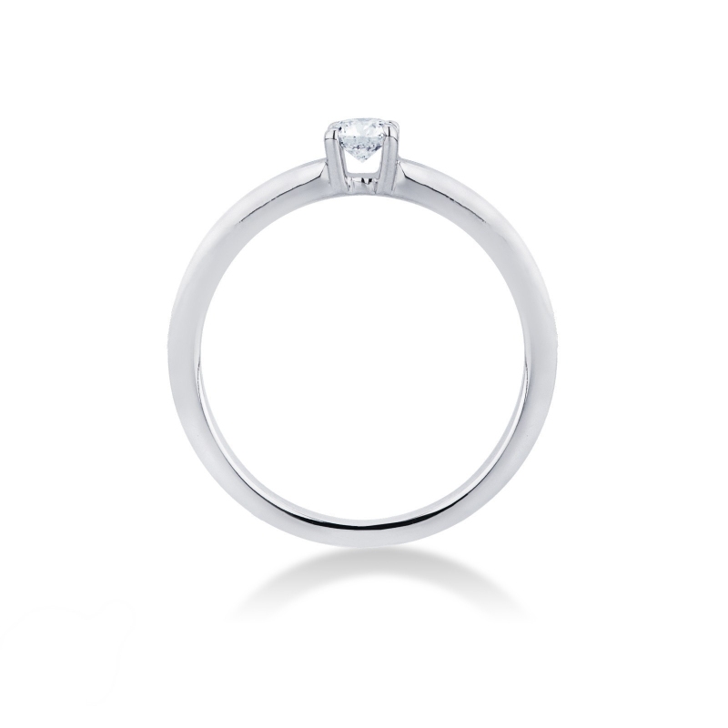 Bague solitaire diamant 0,20 ct or blanc 18k
