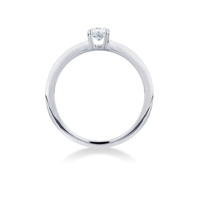 Bague solitaire diamant 0,30 ct or blanc 750