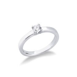 Bague solitaire diamant 0,30 ct or blanc 750