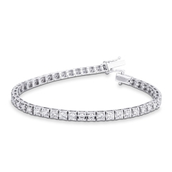 Tennis bracelet en or blanc 18k entouré de diamants