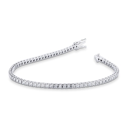 Bracelet rivière de diamants et or blanc 18k