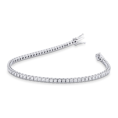 Bracelet tennis femme homme diamants or blanc 18k