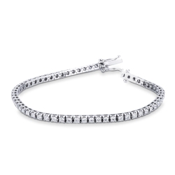 Tennis bracelet homme femme diamants or blanc 18k
