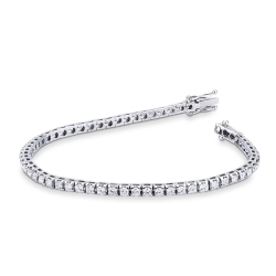 Bracelet diamants style tennis en or blanc 18k