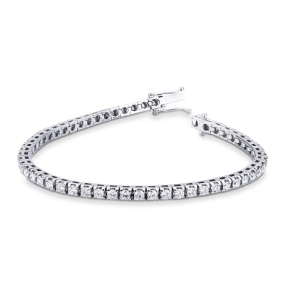 Bracelet rivière de diamants en or blanc 18k 