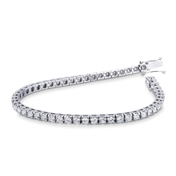 Bracelet avec diamants tennis en or blanc 18k