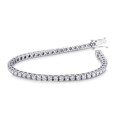 Bracelet avec diamants tennis en or blanc 18k 