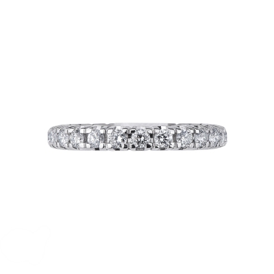 Jonc d'étérnité avec diamants et or blanc 18k