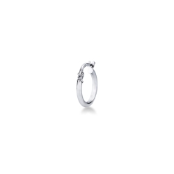 Mono boucle d'oreille en or blanc 18 carats