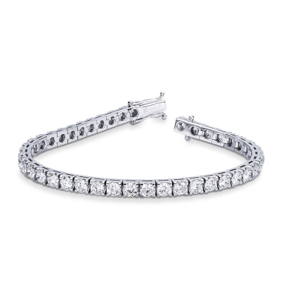 Bracelet tennis pour homme et femme en or blanc  avec diamants 