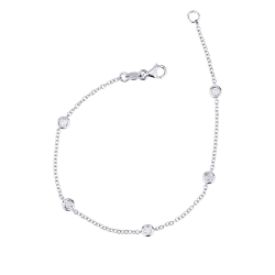 Bracelet en or blanc 18k avec diamants ct 0,25