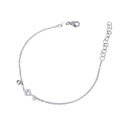Bracelet avec clé en or blanc 18 carats et diamants