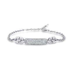 Bracelet homme en or blanc 18 carats avec des diamants
