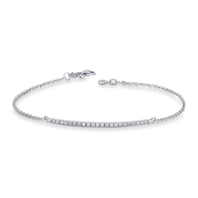 Bracelet homme diamants et or blanc 18k
