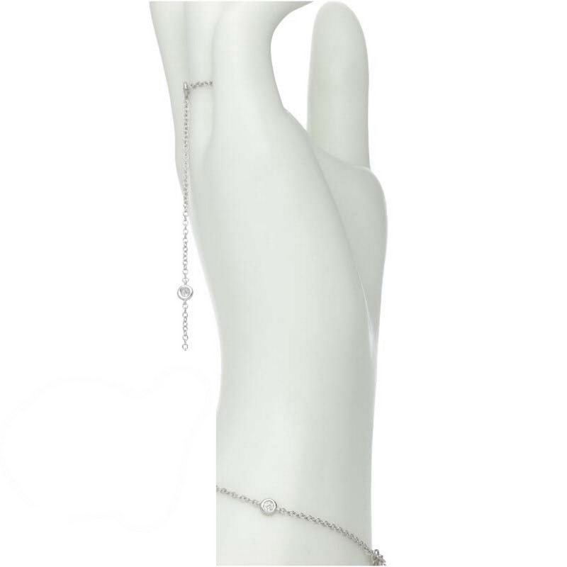 Bague-bracelet en or blanc 18k avec diamants ct. 0,05